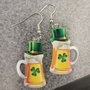 St. Patrick's Day Beer Mug Earrings